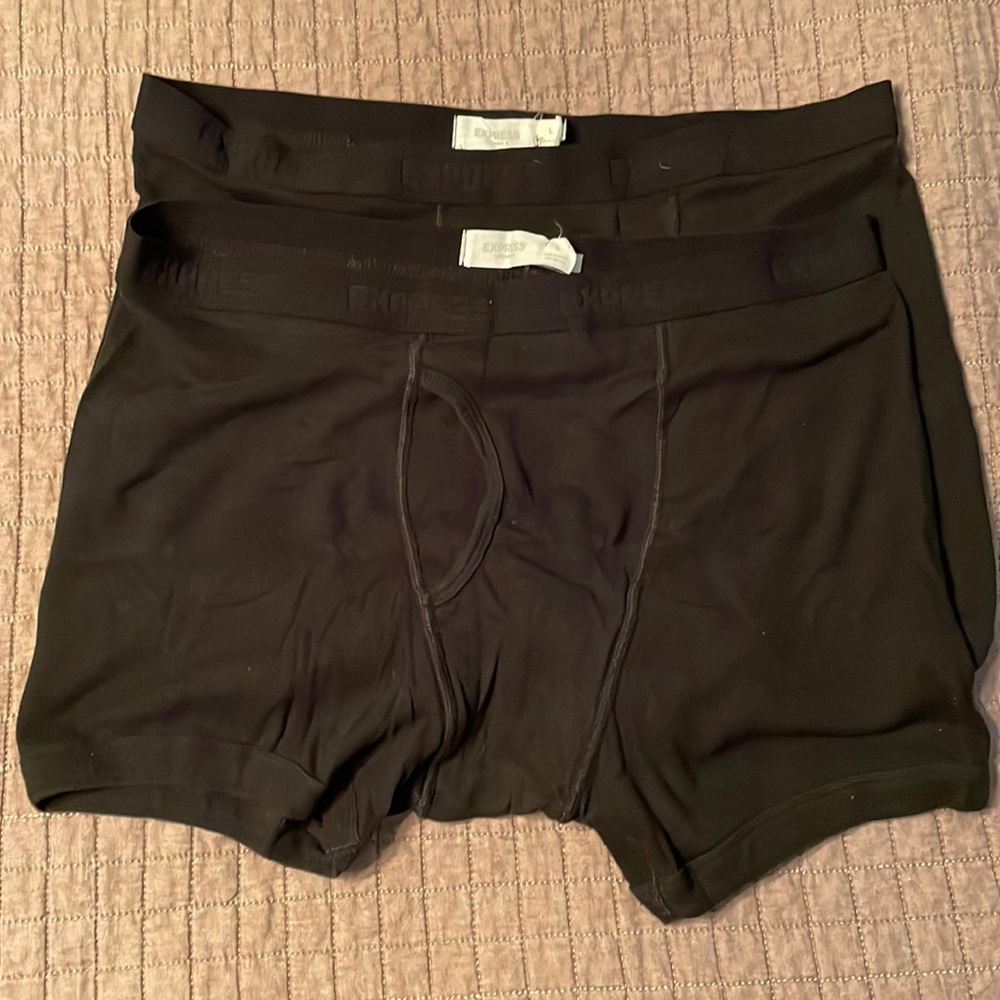 Men’s Express Boxer Briefs (2 pairs) Sz Large -Black
